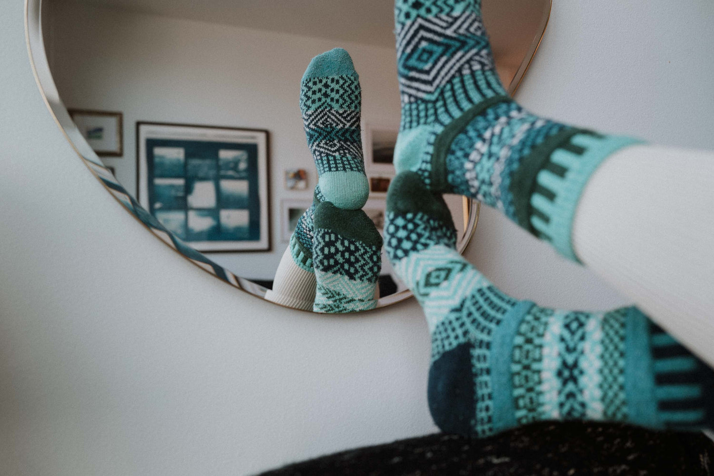 Evergreen Cotton Crew Socks by Solmate Socks
