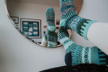 Evergreen Cotton Crew Socks by Solmate Socks