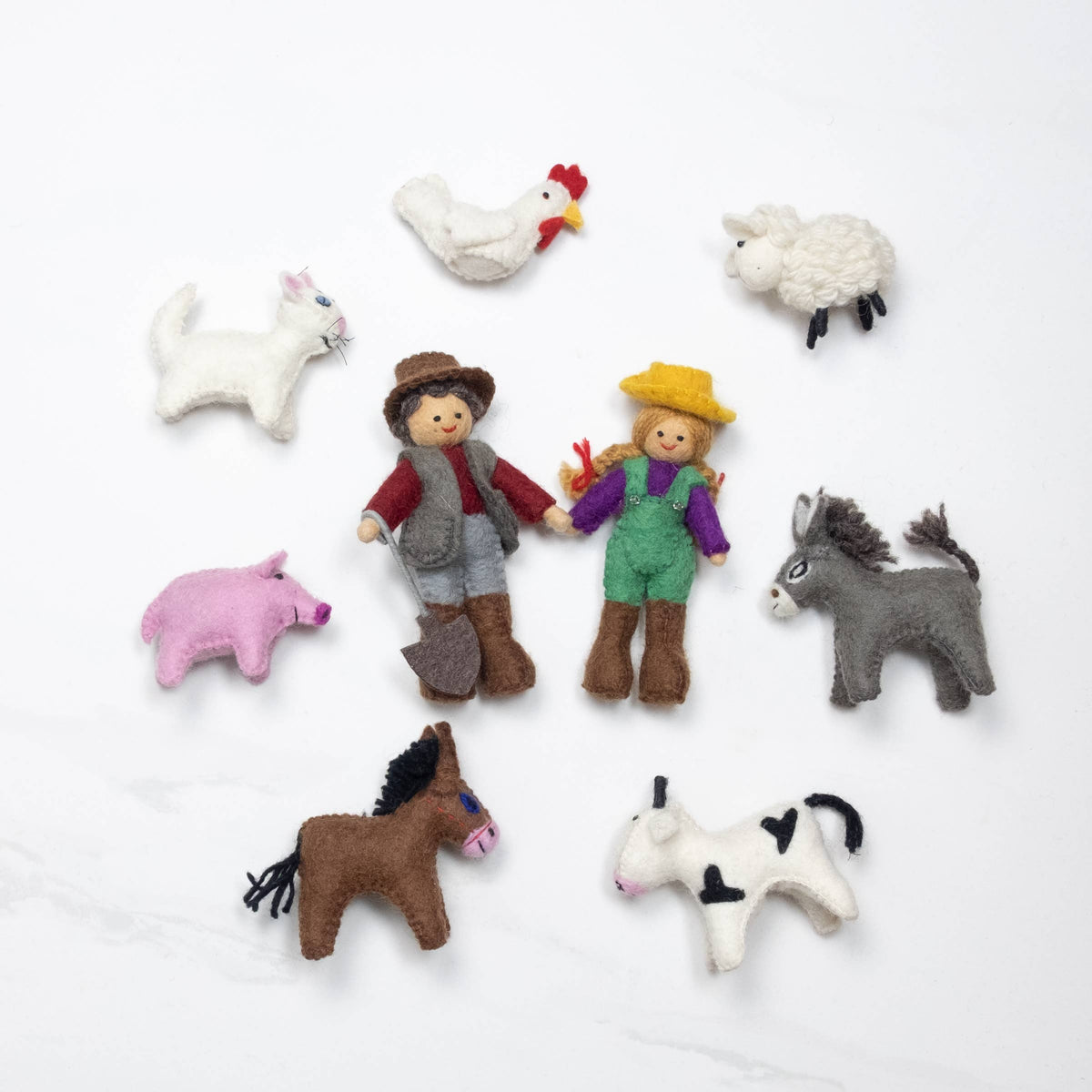Red Barn Farmhouse Set with Dolls from The Winding Road