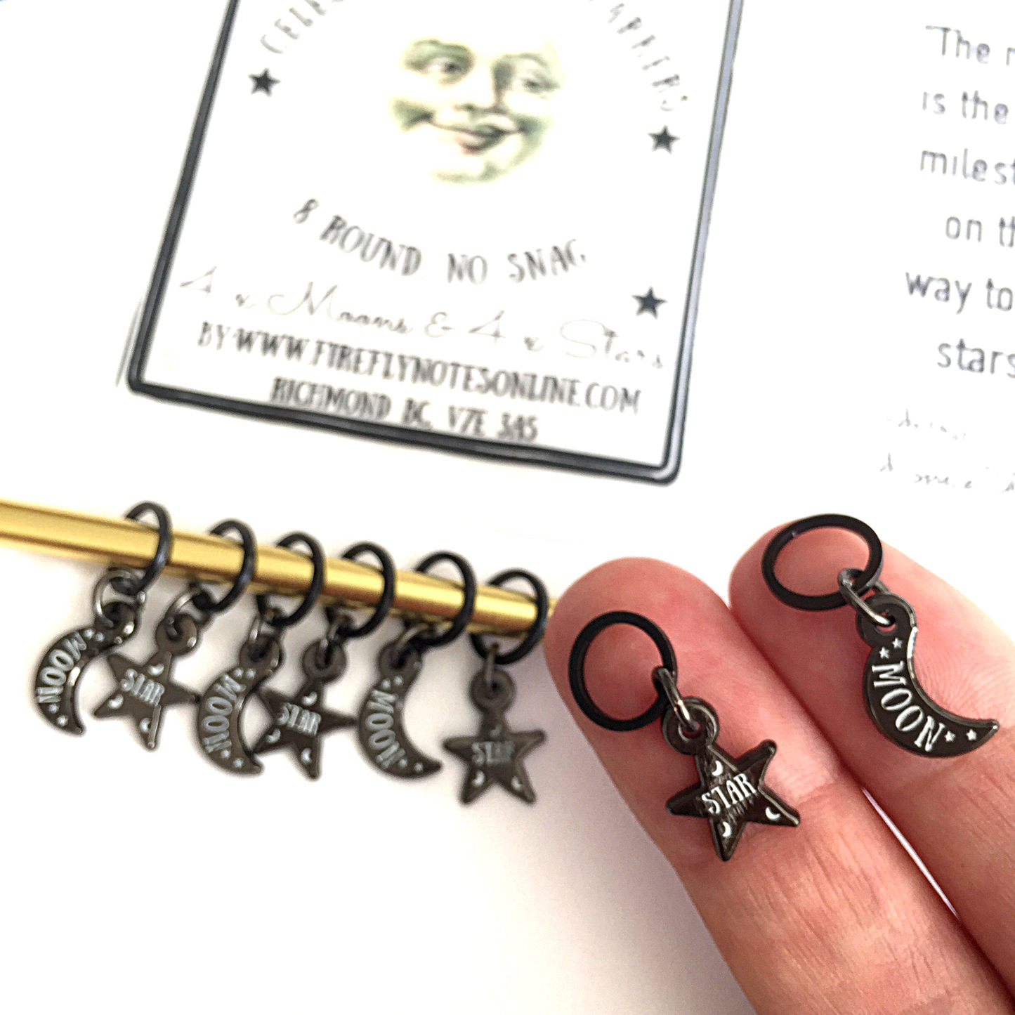 Celestial Stitch Marker Pack from Firefly Notes