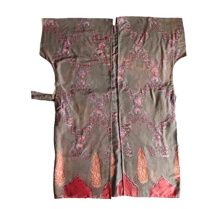 Paris Pink Floral Lounge Kimono/Robe Beach Coverup by Ichcha - Maine Yarn & Fiber Supply
