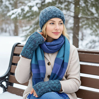 100% Baby Alpaca Scarf in Adriatic from Shupaca Alpaca