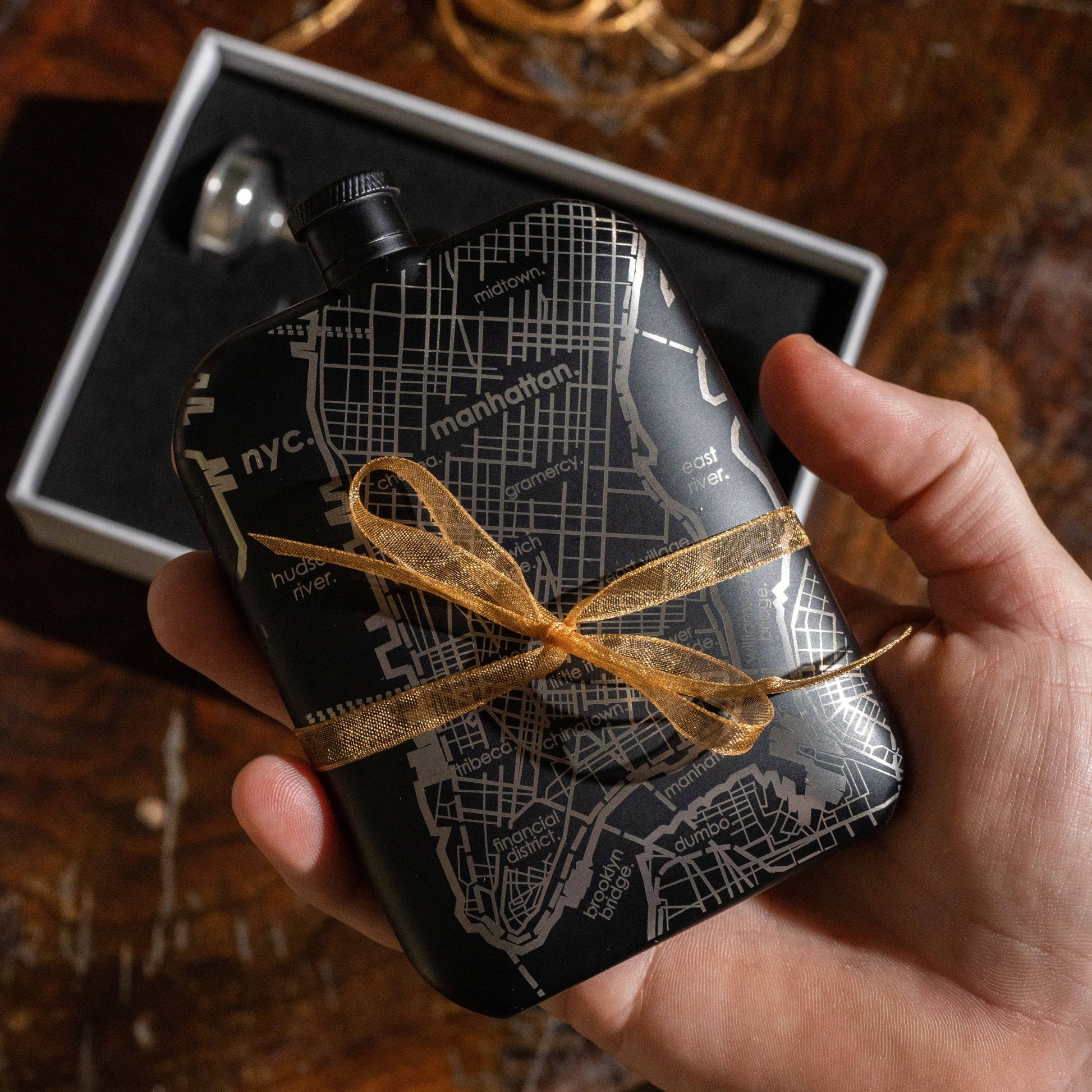 Bangor, Maine Map 6oz Pocket Flask by Well Told - Maine Yarn & Fiber Supply