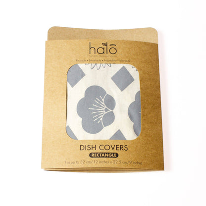 Halo Dish and Casserole Cover Rectangle | Black Edible Flowers