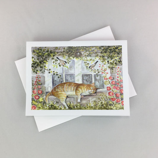 Garden Nap - Greeting Card by Woodfield Press