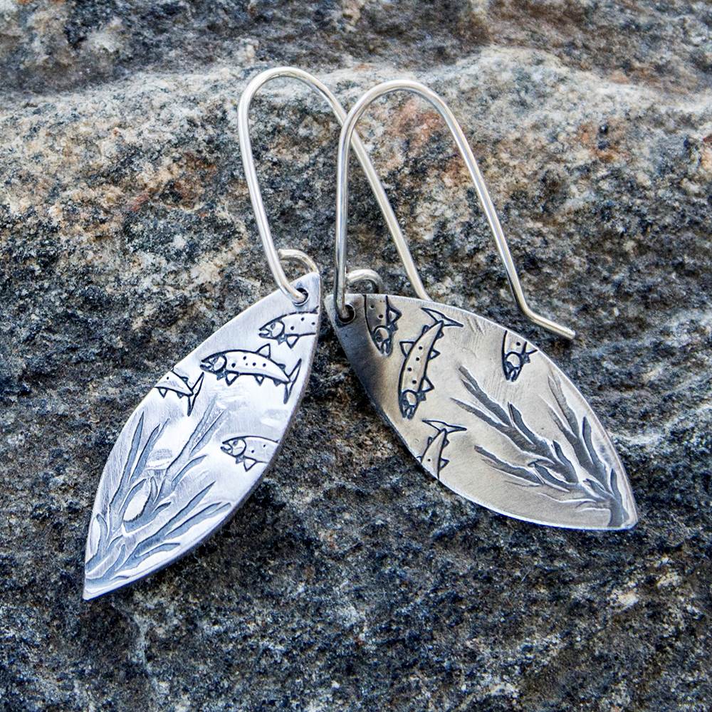 Deep Sea Sterling Silver Earrings by Sprig & Sparrow Jewelry