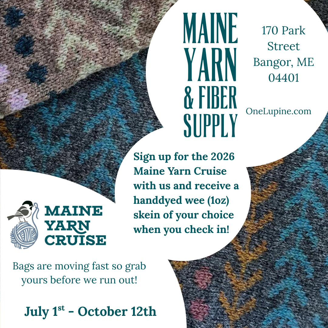 Order your 2026 Maine Yarn Cruise Tote Bag! (Maine Yarn Cruise July 1st - October 12th, 2026)