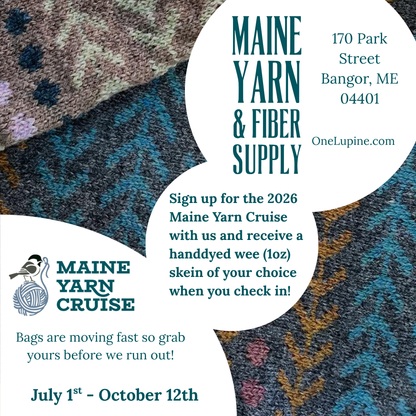 Order your 2026 Maine Yarn Cruise Tote Bag! (Maine Yarn Cruise July 1st - October 12th, 2026)