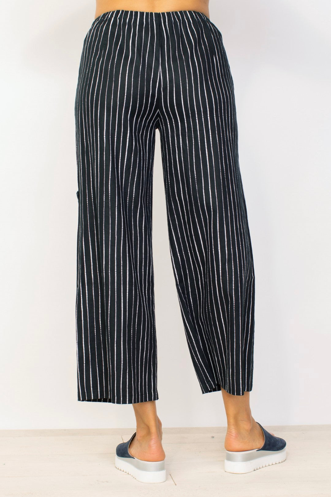 Linen Stripe Dash Flood Pocket Pant by Habitat Clothing