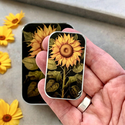 Beautiful Sunflower Tin from Firefly Notes