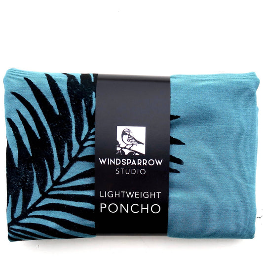 Palm Leaf Poncho (black ink) by Windsparrow Studio