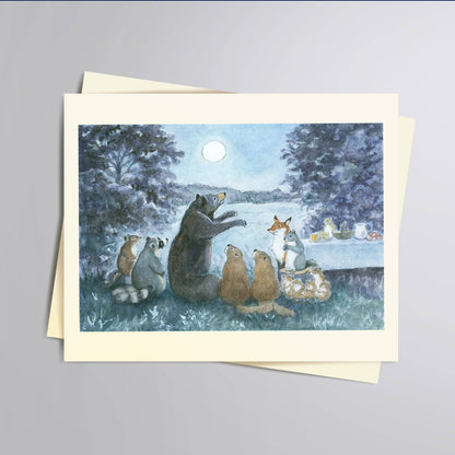 Hello Harvest Moon - Greeting Card by Woodfield Press