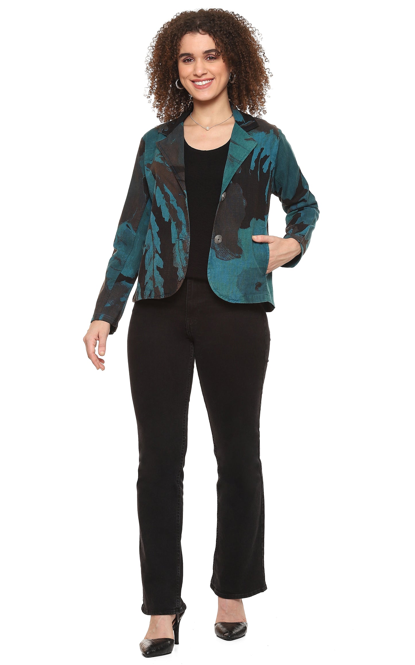 Hadley Jacket in Turquoise by Parsley & Sage