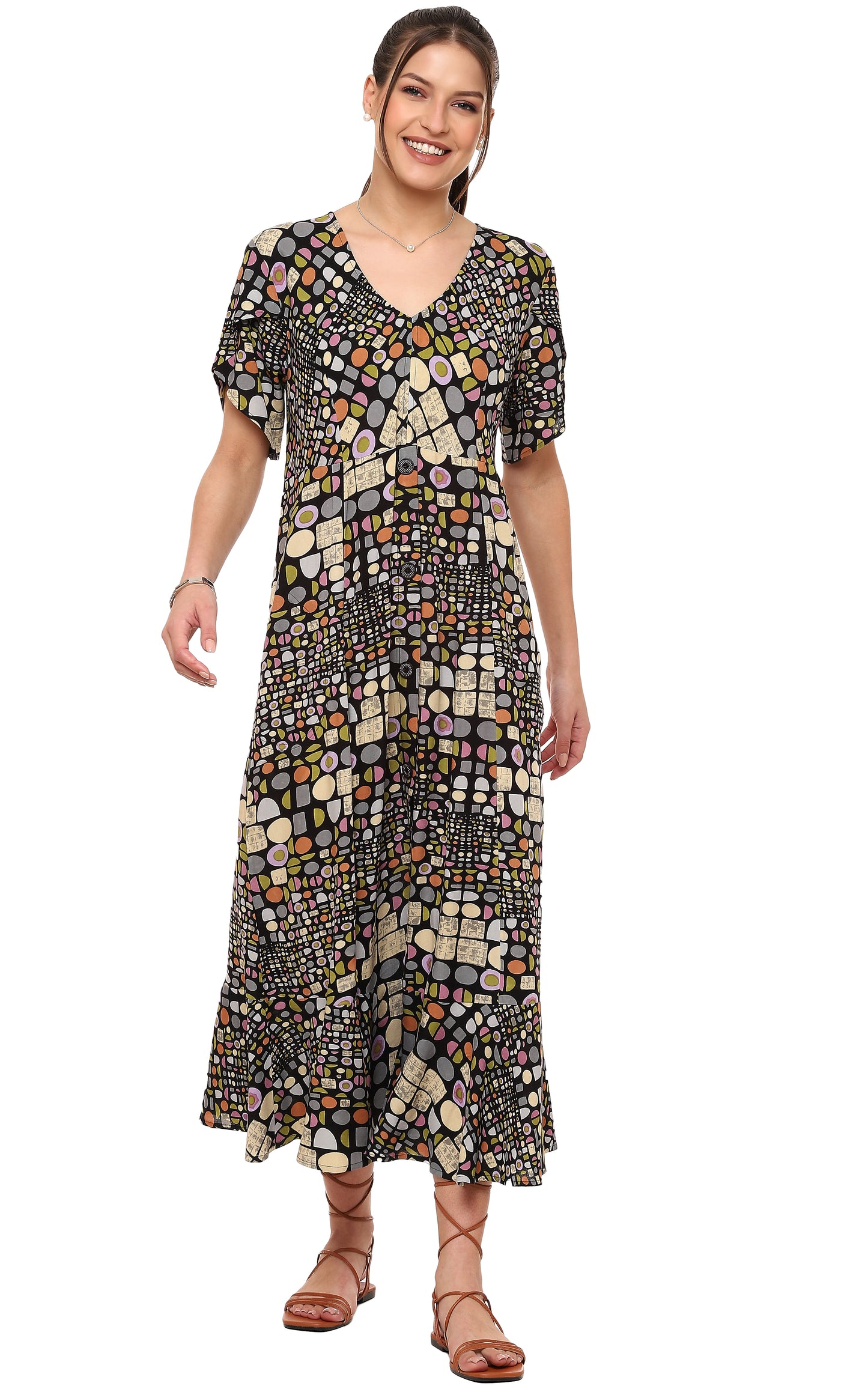 Tara Long Button Dress by Parsley & Sage