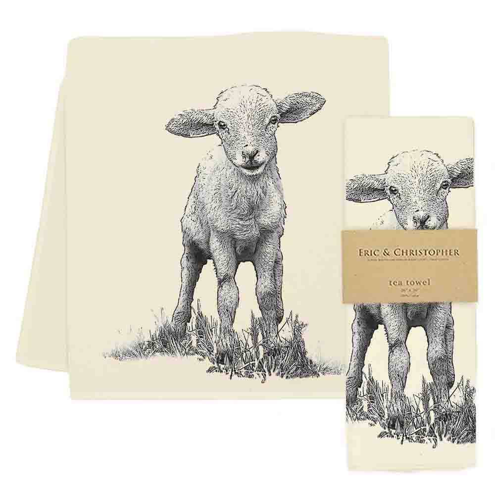 Baby Lamb Tea Towel from Eric and Christopher - Maine Yarn & Fiber Supply