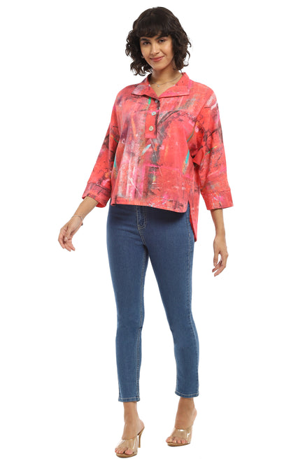 High-Lo Kelly Top by Parsley & Sage