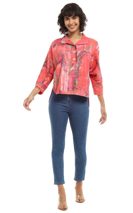 High-Lo Kelly Top by Parsley & Sage