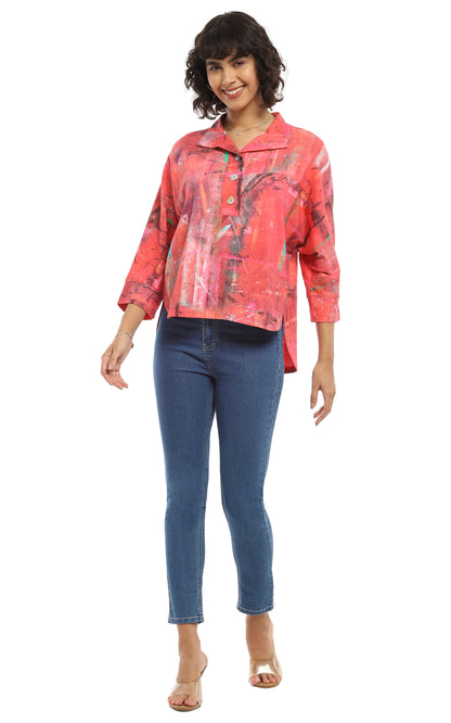 High-Lo Kelly Top by Parsley & Sage