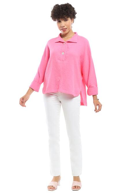 Shawn High-Lo Top in Pink by Parsley & Sage