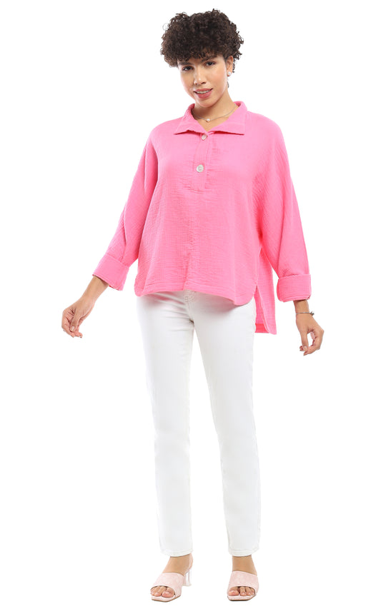 Shawn High-Lo Top in Pink by Parsley & Sage