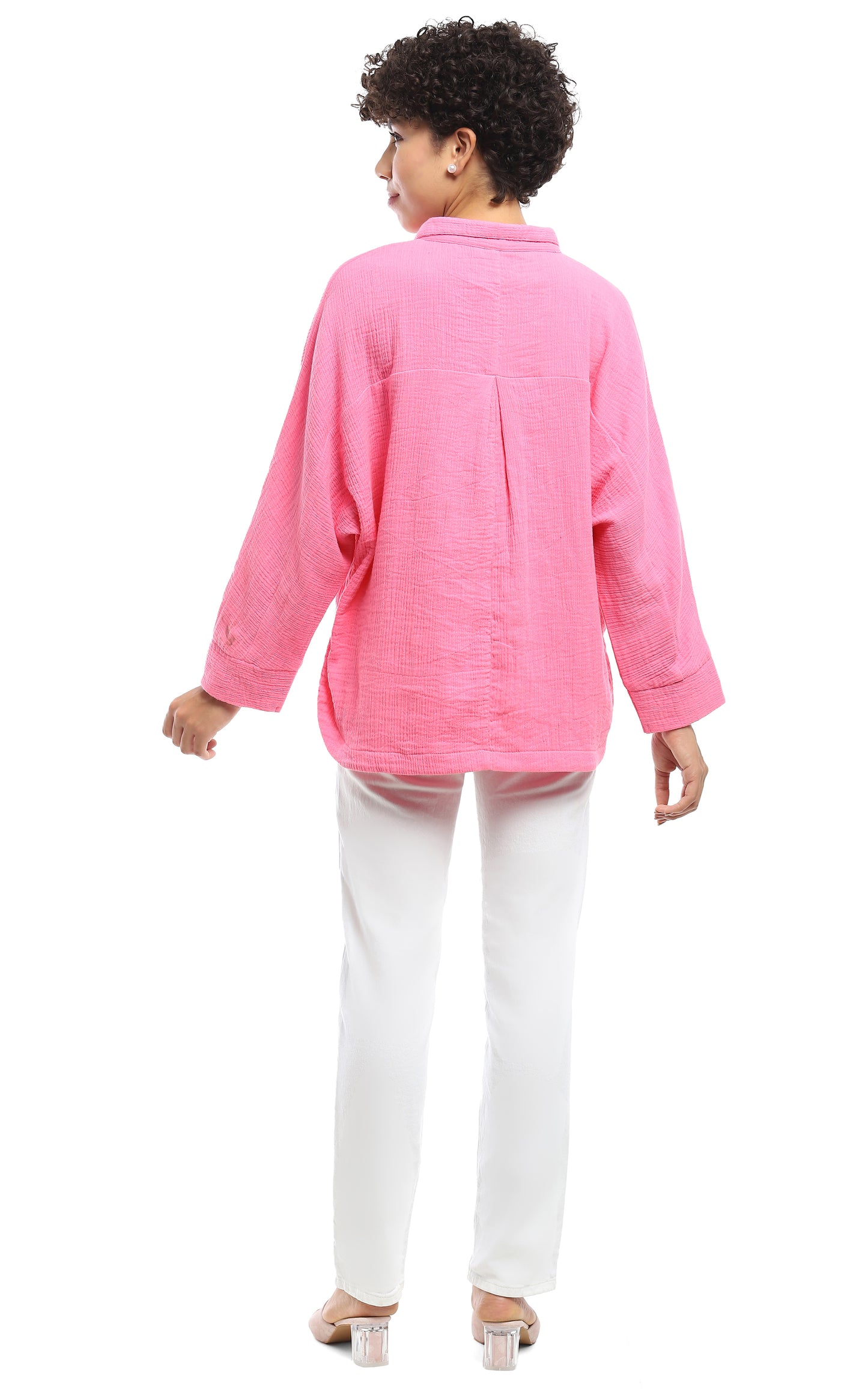 Shawn High-Lo Top in Pink by Parsley & Sage