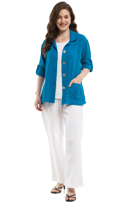 Shawn Jacket in Island Blue by Parsley & Sage