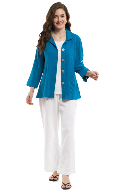 Shawn Jacket in Island Blue by Parsley & Sage