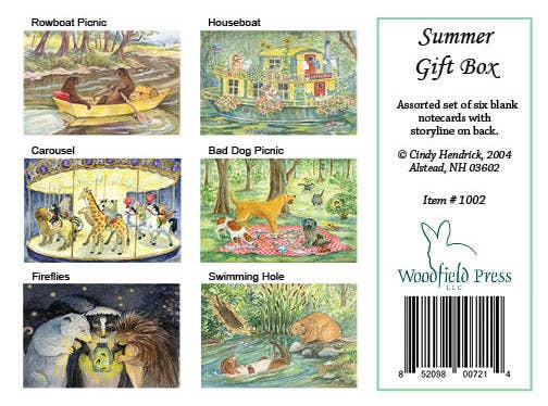 Summer Assortment - Boxed Set of 6 Greeting Cards by Woodfield Press