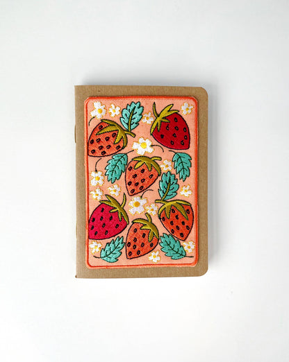 Strawberries Embroidery Pocket Notebook from Rikrack