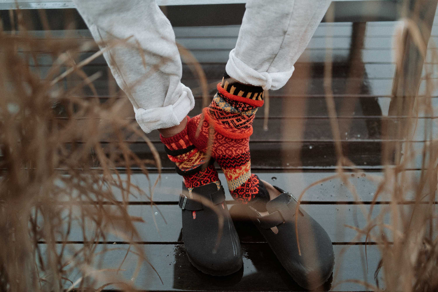Save 20% - Fire Cotton Crew Socks by Solmate Socks - Maine Yarn & Fiber Supply