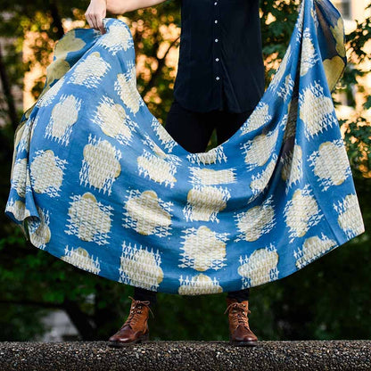Ira Handmade Block Print Large Scarf by Ichcha