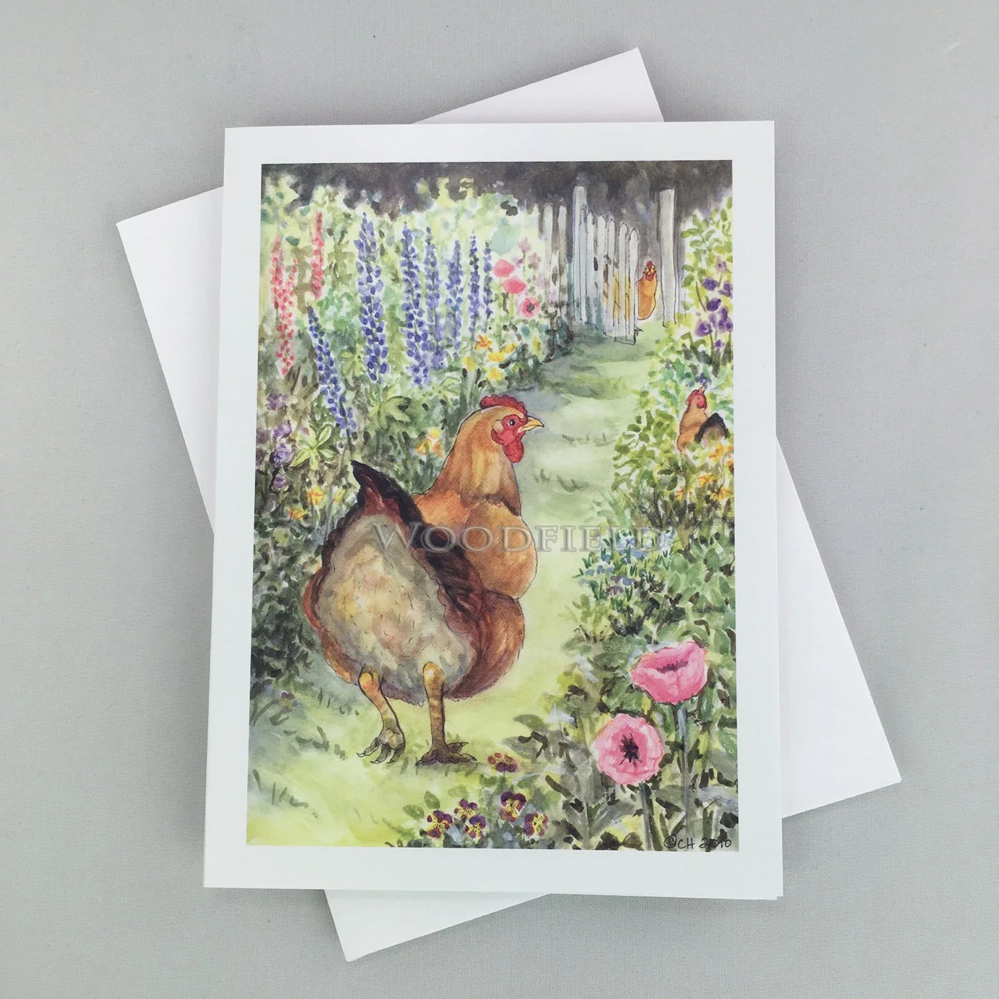 Garden Hen - Greeting Card by Woodfield Press