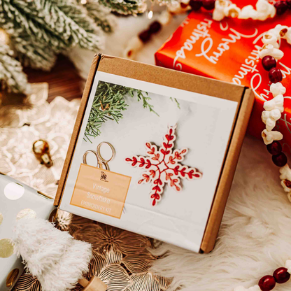 Vintage Snowflake Ornament Embroidery DIY Kit by The HNB House