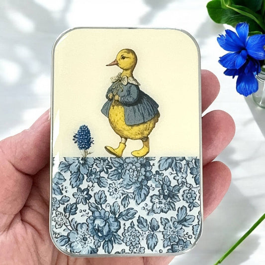 Duck and Flower Notions Tin from Firefly Notes