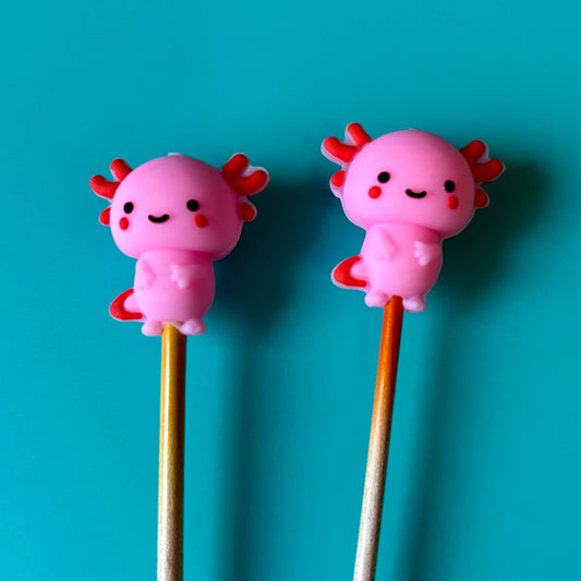 3D Axolotl Stitch Stoppers from Comma Craft Co - Maine Yarn & Fiber Supply