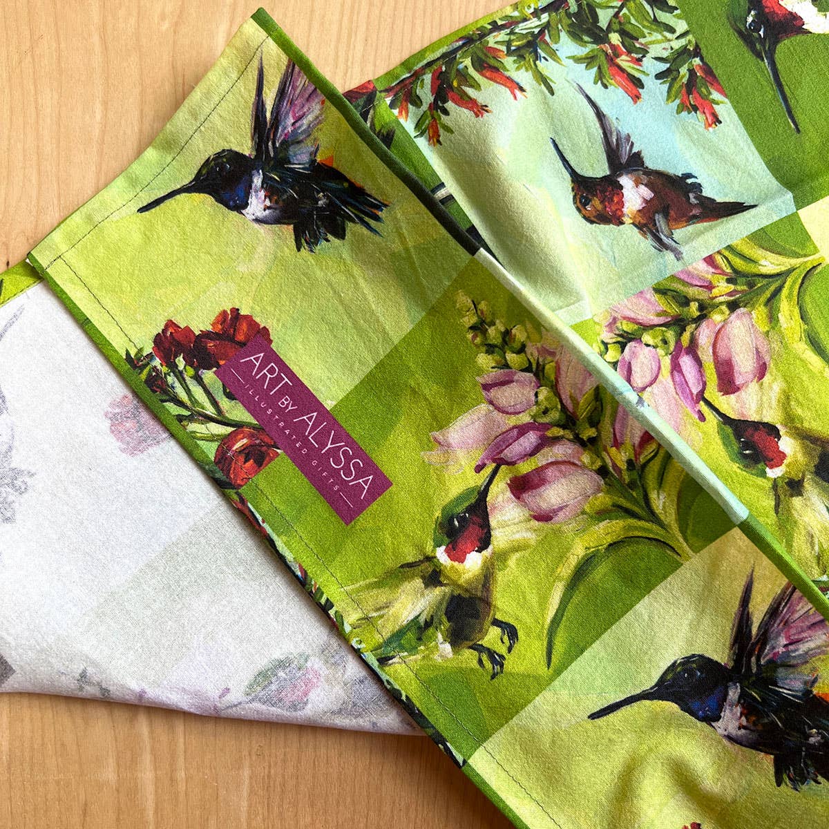 Hummingbird Tea Towel by Art by Alyssa