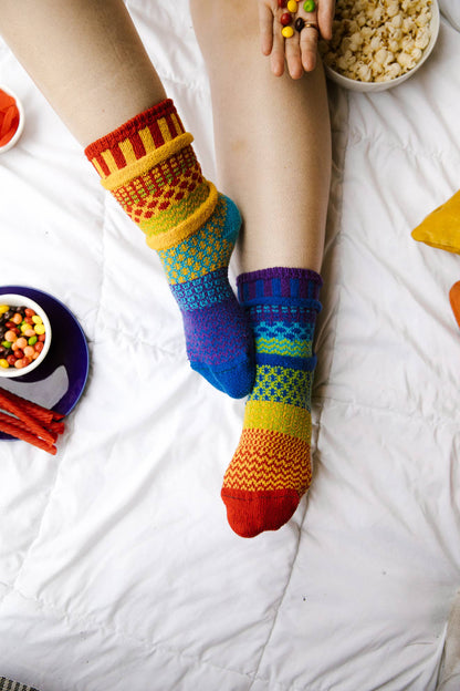 Rainbow Cotton Crew Sock by Solmate