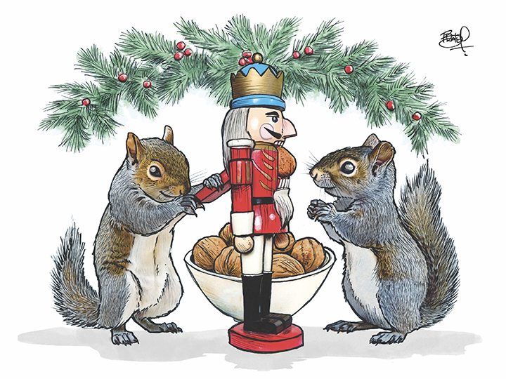 Nutcrackers #368 Greeting Card (blank inside) by Shawn Braley Illustration