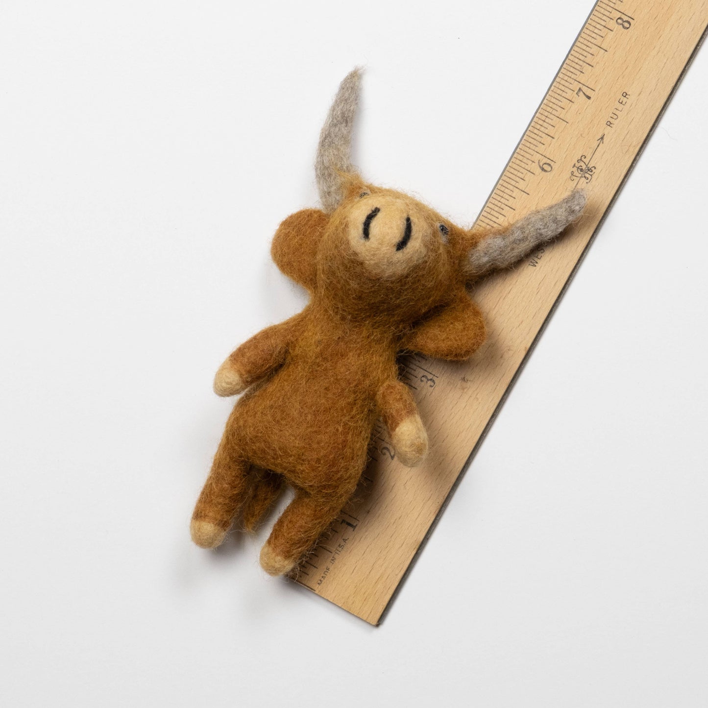 Highland Cow Felt Finger Puppets by The Winding Road