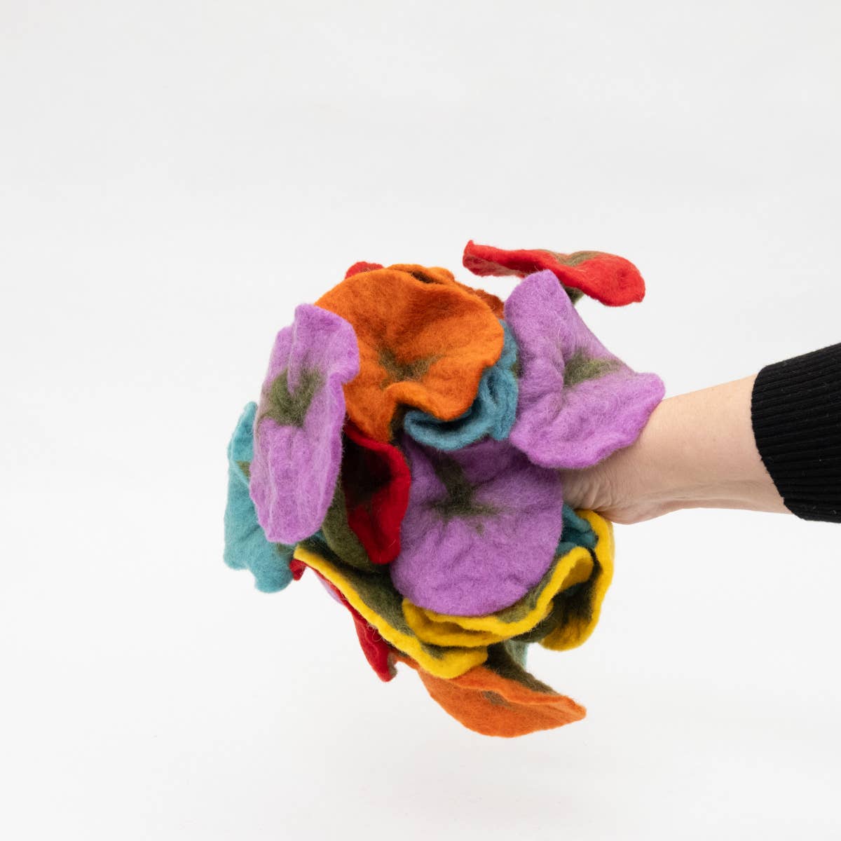 Multicolor - Felt Flower Vine Garland by The Winding Road - Maine Yarn & Fiber Supply