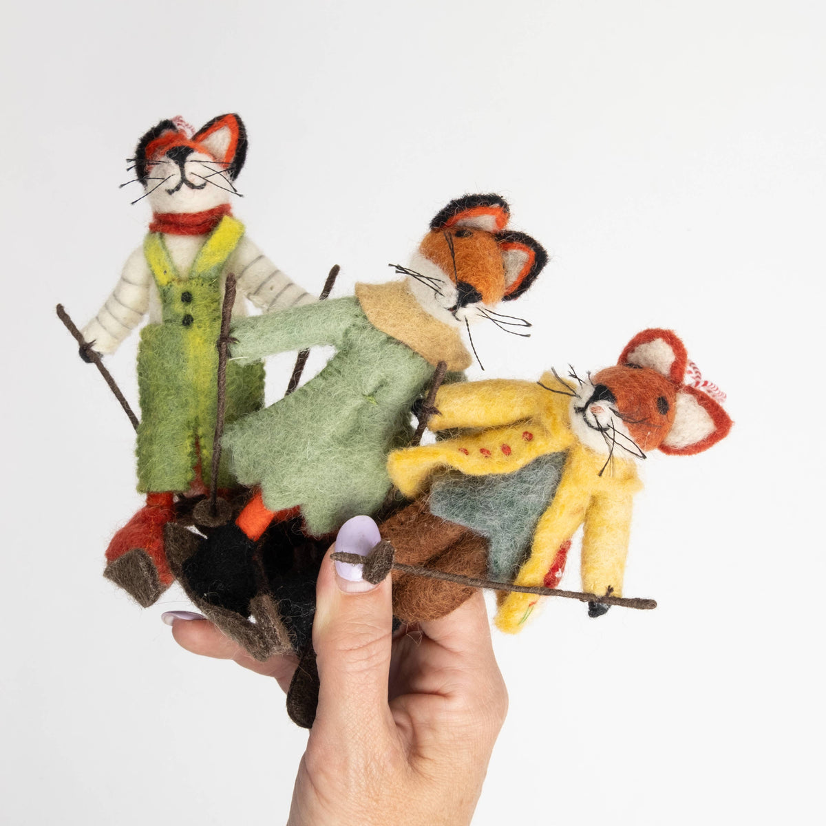 Assorted Fox on Skis Ornament from The Winding Road