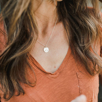 Mountains Are Calling Sterling Silver Necklace by Becoming Jewelry
