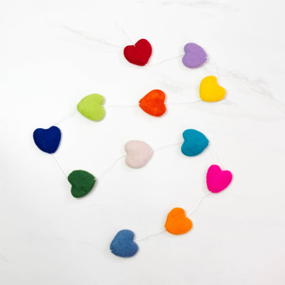 Multicolor Love Hearts Garland by The Winding Road - Maine Yarn & Fiber Supply