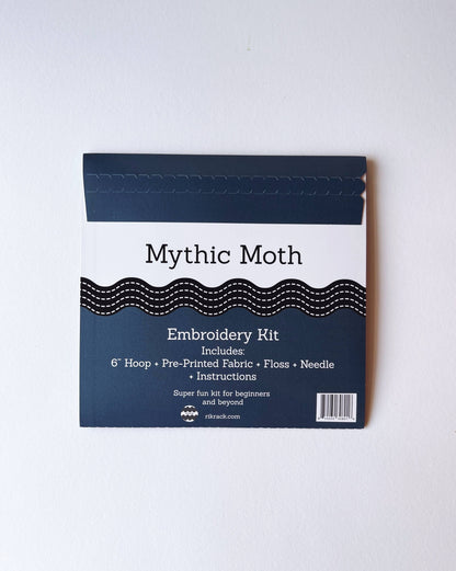 Rikrack - Mythic Moth Embroidery Kit - Maine Yarn & Fiber Supply