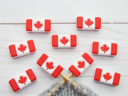 Canada Flag Stitch Stoppers from Fox & Pine Stitches