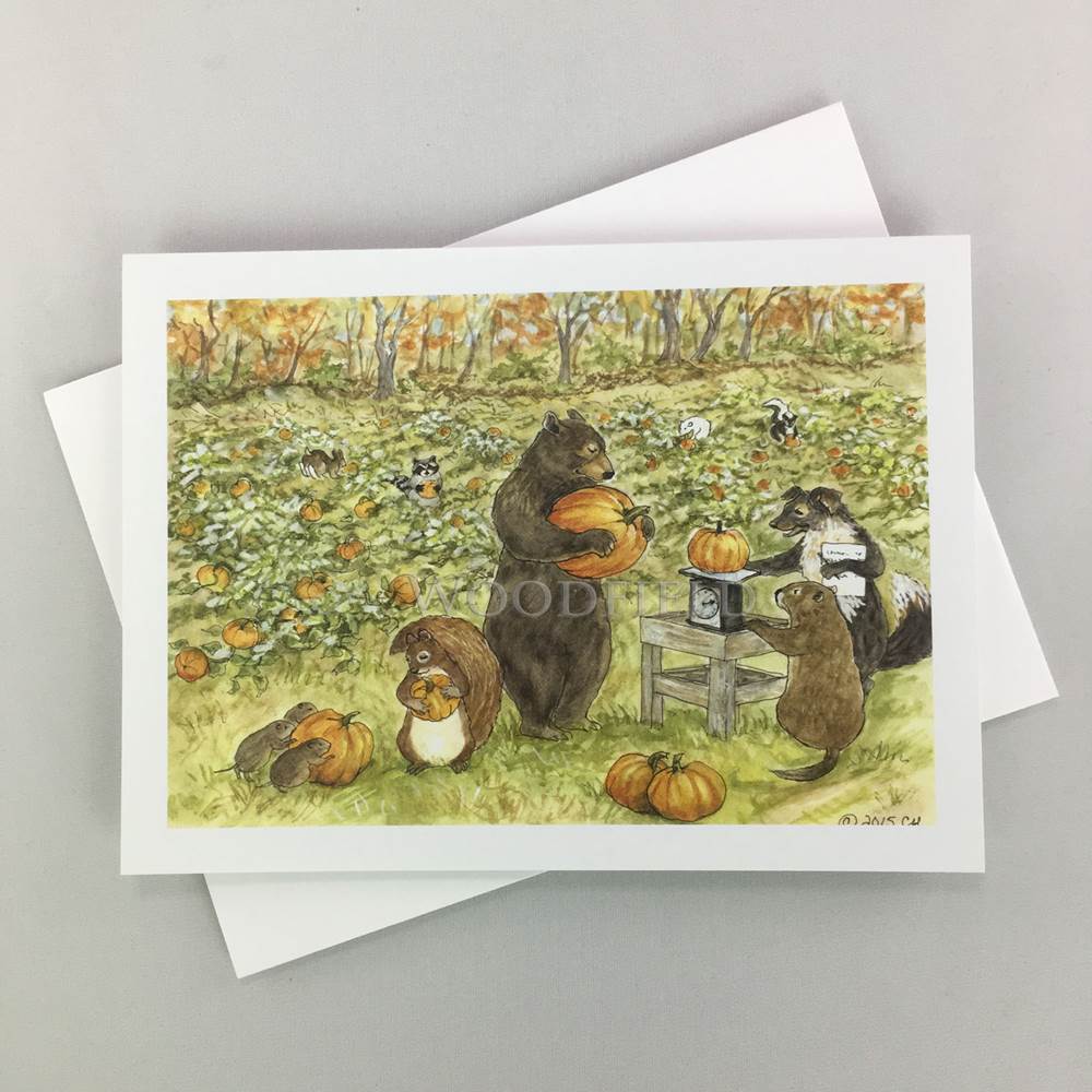 Pumpkin Patch - Greeting Card by Woodfield Press