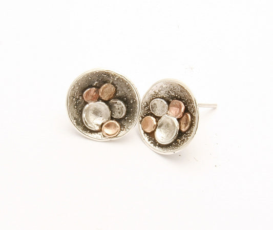 Pebbles on the Beach Stud Earrings by Tamara Kelly Designs