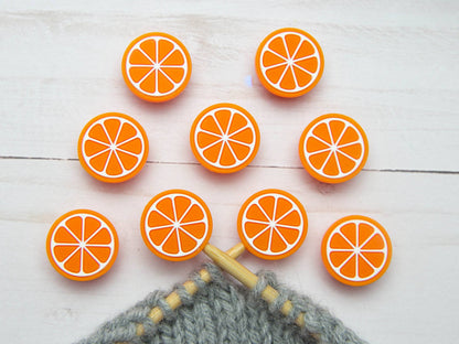 Orange Stitch Stoppers from Fox & Pine Stitches