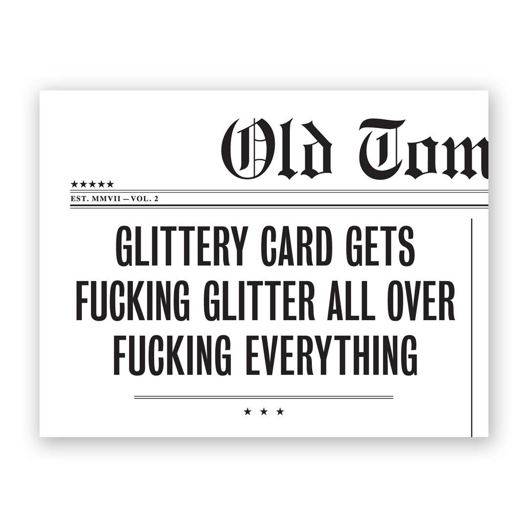 Glittery - Greeting Card by The Mincing Mockingbird - Maine Yarn & Fiber Supply