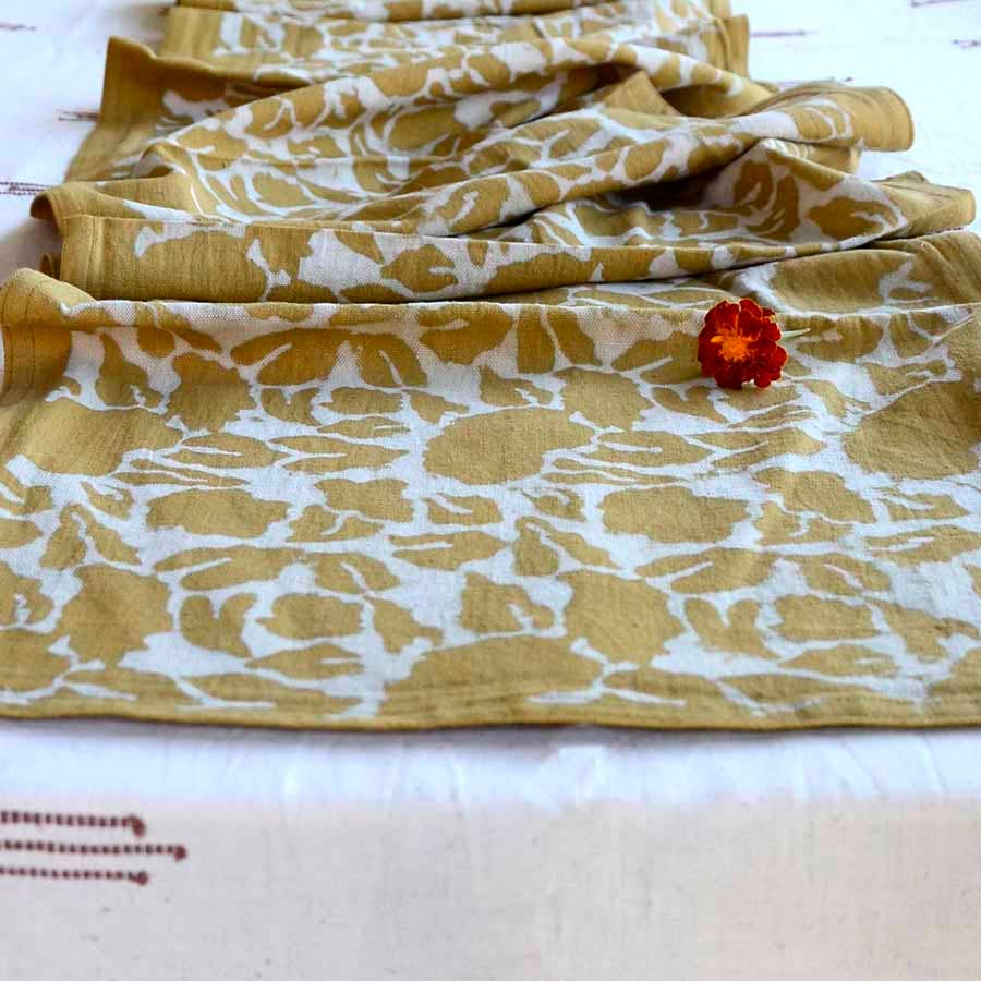 Yan Cotton Linens Table Runner by Ichcha